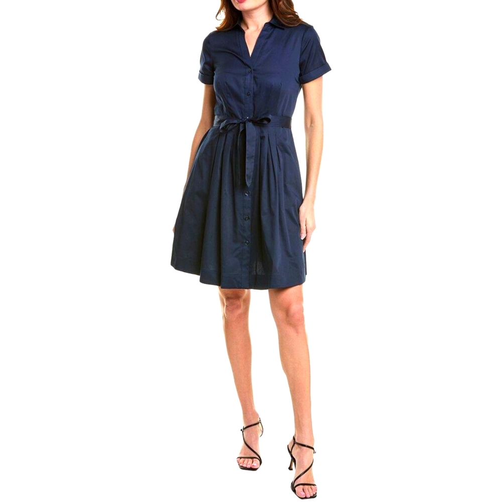 Brooks Brother's Women's Belted Shirtdress Navy Sz 2